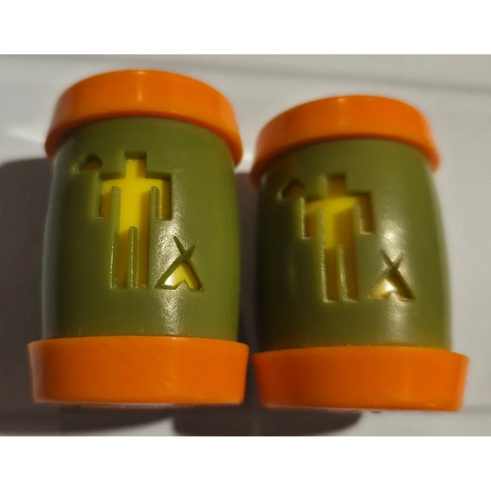 St. Labre Indian School Native American Motif Salt/Pepper Shakers Vintage 1960's